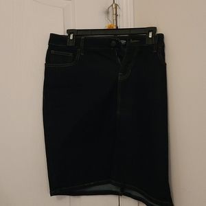 dark denim skirt
